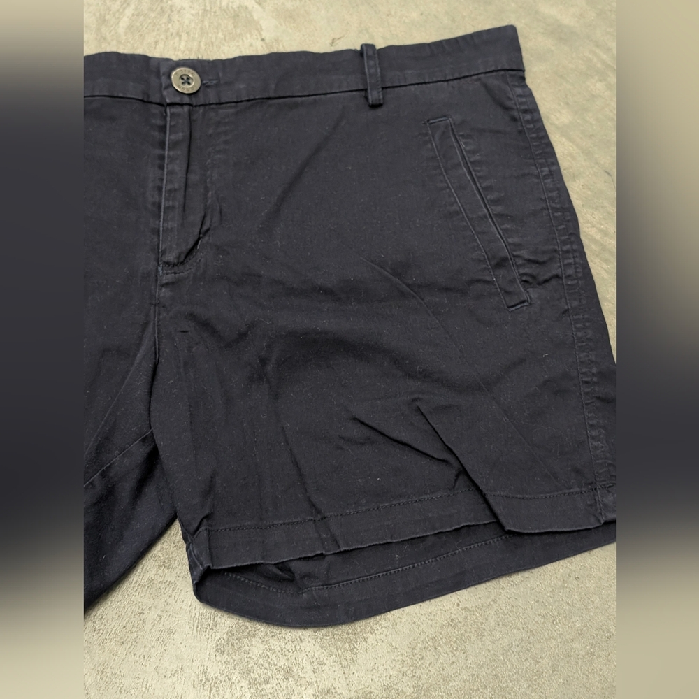 *Parke and Ronen Black Flat Front Shorts, Size 33